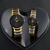 1/2PCS Couple's Watches Fashion Stainless Steel Band Men Women Analog Quartz Watches Set