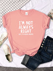 Women's T-Shirt Cool Interesting Letters Printed Tees Female Summer Oversized Tshirt Woman Round Neck Casual Tshirt Tops