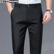 Men's casual pants  business formal trousers  men's summer thin straight leg loose  middle-aged men's pants ice silk pants