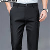 Men's casual pants  business formal trousers  men's summer thin straight leg loose  middle-aged men's pants ice silk pants