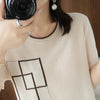 Woman T-shirt Summer 2025 New 100% Cotton O-Neck Clothes Casual Fashion Top Luxury Elegant Female T-shirt