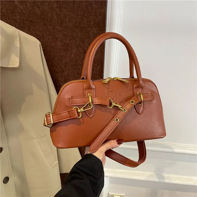 Popular Shoulder Bag for Ladies - Leather Crossbody Handbag By Famous Designer with Classic Elegant Design