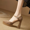Women's Summer Footwear Stripper Shoes for Woman 2024 Sandals Evening Platform Pointed Toe Super High Heel Block Chunky Heels