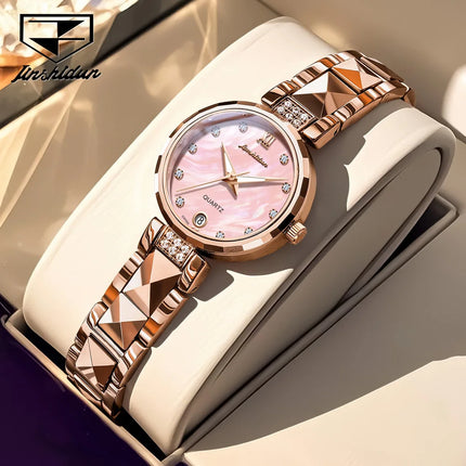 JSDUN Elegant Luxury Watches for Women High Quality Original Tungsten Steel Waterproof Quartz Fashion Trend Design Ladies Watch