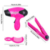 Makeup tools, hair dryers, hairdryer clips, colorful lighting simulation 1:1 children's grooming toys, girls, family toys