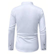 Brand New Men White Shirts Fashion Quality Long Sleeve Casual Solid Color Elastic Male Business Shirt
