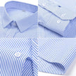 Men Formal Shirt Long Sleeve Office Solid Color Striped Anti-Wrinkle Fashion Business Pocket White Social Pocket Shirt S-4XL
