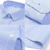Men Formal Shirt Long Sleeve Office Solid Color Striped Anti-Wrinkle Fashion Business Pocket White Social Pocket Shirt S-4XL
