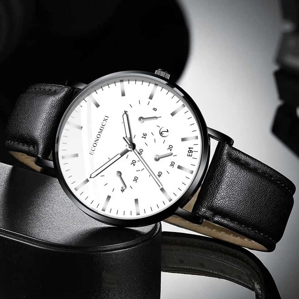 Watches For Men Busine Luxury Sports Watch Analog Leather Quartz Mens Watches Automatic Mechanical Relojes De Pulsera De Cuarzo