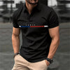 Men Polo Shirt Fashion Fun Letter Print Polo TShirt Casual Button Summer Breathable Loose Business Clothing Men Short Sleeve Top