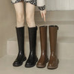 2024 New Women Boots   Boots-Women Female Shoes Winter Footwear Over-the-Knee Genuine Leather High Heel Rubber