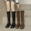 2024 New Women Boots   Boots-Women Female Shoes Winter Footwear Over-the-Knee Genuine Leather High Heel Rubber