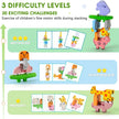 Montessori Toys for Baby, Wooden Animal Blocks Sorting & Stacking Toys for 2-4 Toddlers Girl Boy Gifts, Kids Educational Toys