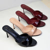 Women Pumps Casual Heeled Slippers 2025 Fashion Round Toe Female Footwear Slides Ladies Thin High Heels Shoes
