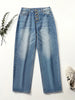 Summer New Women's Jeans Loose Casual Versatile Simple Slim Multi Button Denim Straight Leg Trousers Ankle Length Pants TC010200