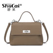 Ladies Cowhide Bags Shoulder Crossbody Bags Female  Genuine Leather Tote Vintage Commuter Women Small Square Bag Luxury Designer