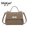Ladies Cowhide Bags Shoulder Crossbody Bags Female  Genuine Leather Tote Vintage Commuter Women Small Square Bag Luxury Designer