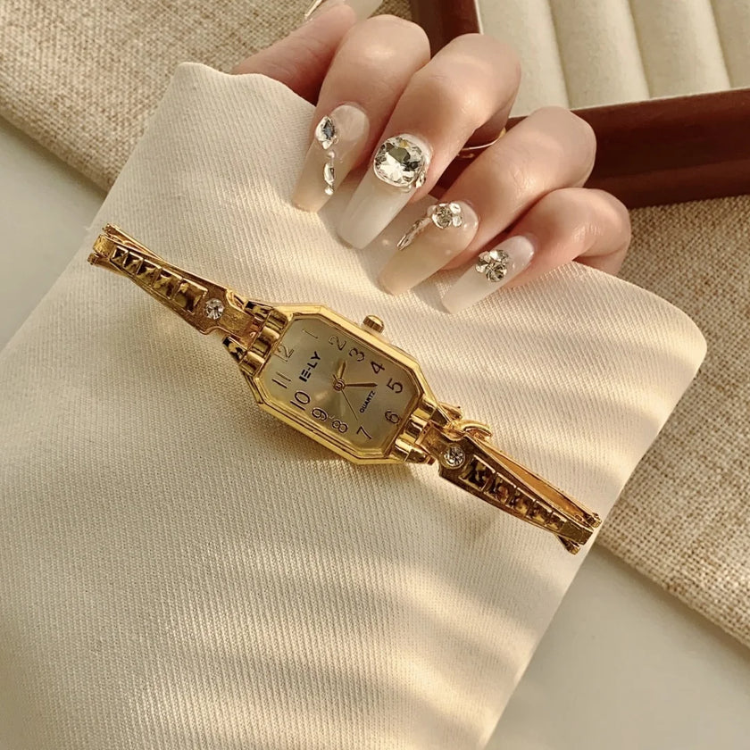 Women Watches Top Brand Luxury Wristwatches Ladies Fashion Gold  Bracelet Watch Female Elegant Clock Women montre femme