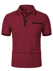 2025 Summer New Men's Polo Polo Shirt European Casual Short Sleeved T-shirt Sports Polo Shirt Button Pocket Design