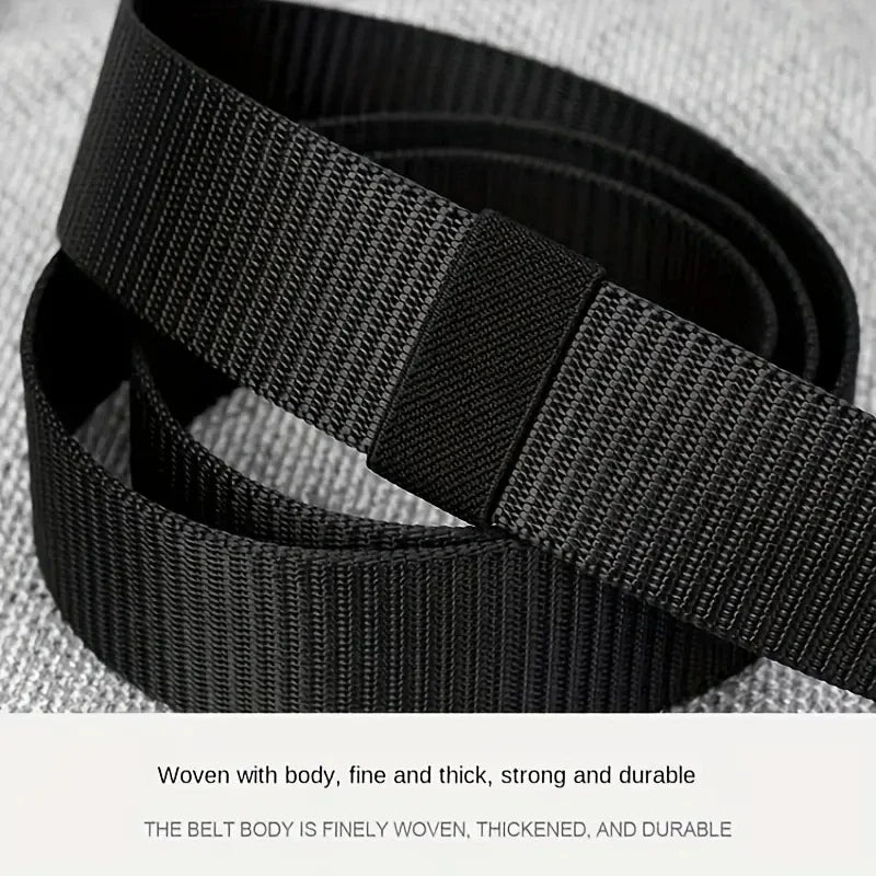 Men Belts Automatic Buckle Metal Webbing Belts for Men Canvas Nylon High Quality Strap Casual Sports Students