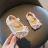 Baby Shoes Girl Bowknot Single Shoes Pearl Birthday Present Princess Little Girl Shoes Baby Kids Size15-25