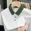 Men's Short Sleeved Luxury Quality Solid Color Polo Shirt Designer Summer Fashion Casual Breathable Lapel T-Shirt Top Men's Wear