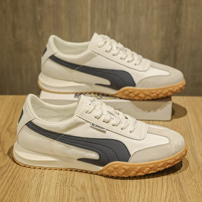 Men's Shoes 2025 Spring New Classic Board Shoes Fashion Senior Sense Retro Shoes Wear-resistant Non-slip Street Casual Shoes