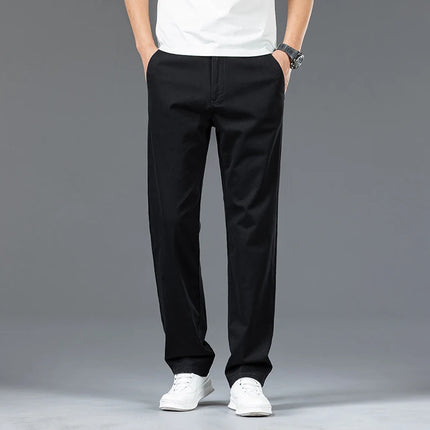 Men Formal Occasion Business Work Pants Male Basic Solid Straight Leg Casual Pants High Quality Brand Versatile Outdoor Trousers