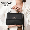 Ladies Cowhide Bags Shoulder Crossbody Bags Female  Genuine Leather Tote Vintage Commuter Women Small Square Bag Luxury Designer