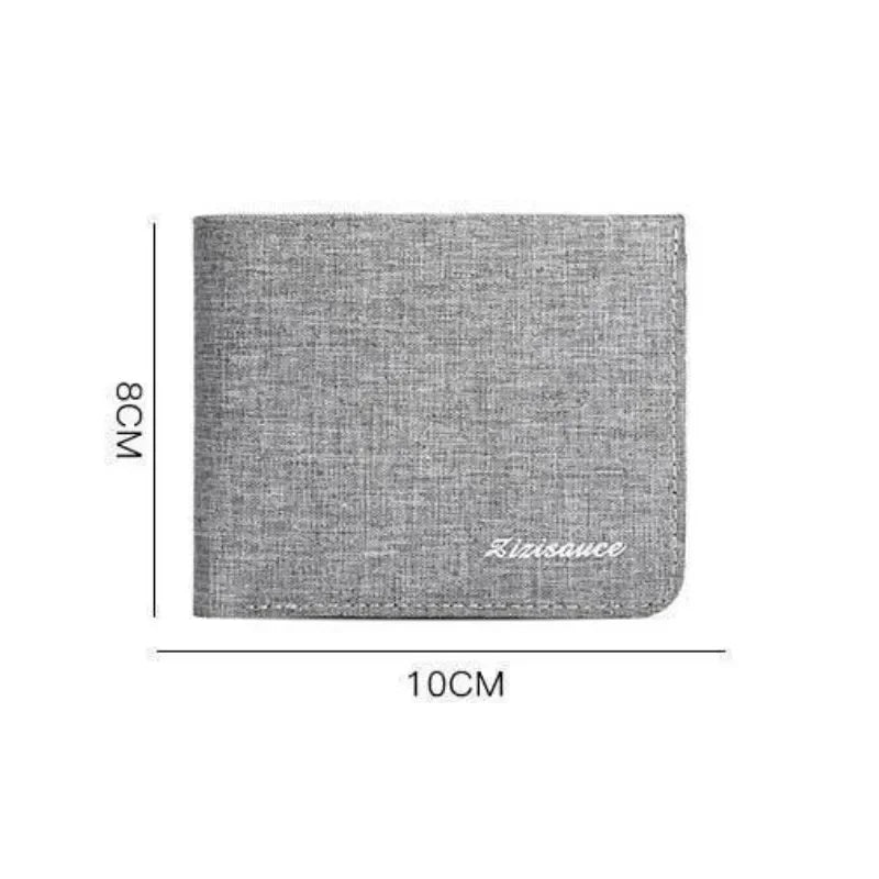 Canvas Men Wallet Black/Blue/Gray Card Holder Wallet Male Money Bag Id/Photo/Bank Holder Short Purse Credit Card Case Bag