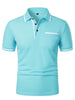 2025 Summer New Men's Polo Polo Shirt European Casual Short Sleeved T-shirt Sports Polo Shirt Button Pocket Design