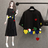 2025 New Women T-shirts Casual Harajuku Love Patchwork Tops Tee Summer Female T shirt Short Sleeve T shirt For Women Clothing