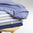 Men Formal Shirt Long Sleeve Office Solid Color Striped Anti-Wrinkle Fashion Business Pocket White Social Pocket Shirt S-4XL