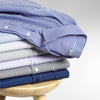 Men Formal Shirt Long Sleeve Office Solid Color Striped Anti-Wrinkle Fashion Business Pocket White Social Pocket Shirt S-4XL