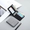 Canvas Men Wallet Black/Blue/Gray Card Holder Wallet Male Money Bag Id/Photo/Bank Holder Short Purse Credit Card Case Bag