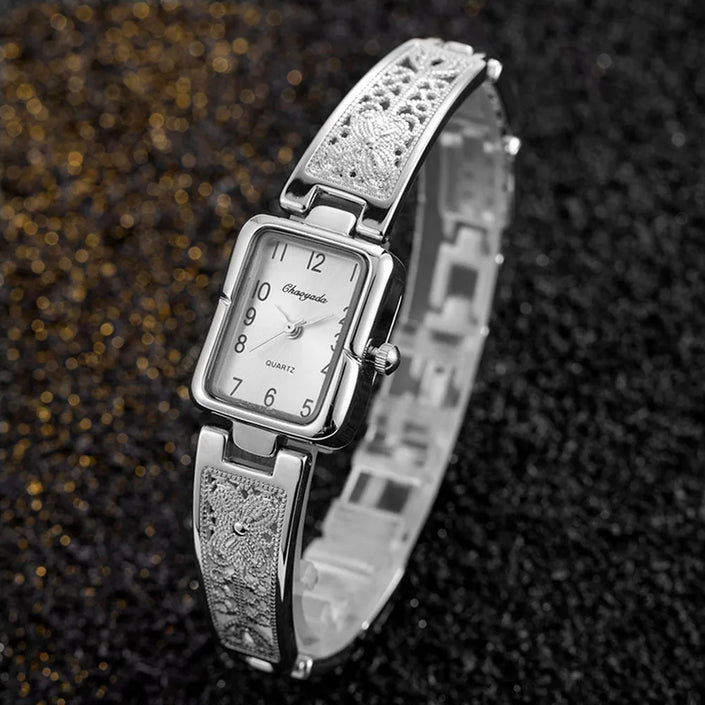Top Brand Ladies Watch Reloj Mujer Luxury Gold Silver Square Quartz Watches for Women Fashion Elegant Woman Watch Clock Gift
