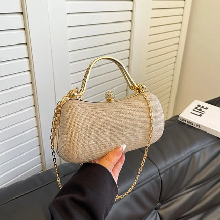Ladies Fashion Shoulder Bag, Gorgeous Large Capacity Ladies Evening Bag, Glossy Compact Retro Ladies Handbag
