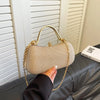 Ladies Fashion Shoulder Bag, Gorgeous Large Capacity Ladies Evening Bag, Glossy Compact Retro Ladies Handbag