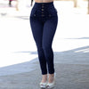 Vintage Women's Jeans Mom Jeans High Waist Blue Washed Fashion Tight Straight Denim Pencil Pants Streetwear Femme Trousers 2023