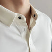 Men Polo Shirt 2025 Summer New Ice Silk Light Thin Traceless Solid Casual Elastic Slim Fit Short Sleeved T-shirt Men Clothing