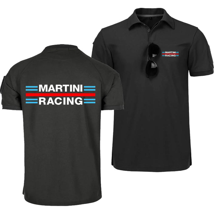 Men's Polo Shirts Martini Racing Shirts T-Shirt Men POLO Sportwear Military Tacitcal Short Sleeve Breathable Lapel Tops Tee POLO