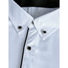 Brand New Men White Shirts Fashion Quality Long Sleeve Casual Solid Color Elastic Male Business Shirt