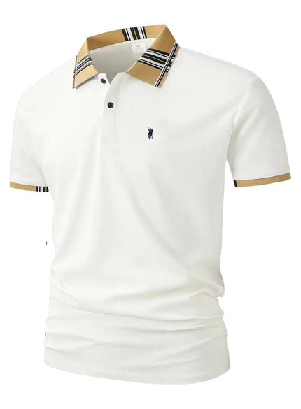 Polo de verano masculino europeo, camiseta de manga corta con solapa masculina, ropa callejera casual, camiseta para correr