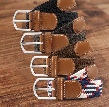 Canvas Belts for Men Fashion Metal Pin Buckle Military Tactical Strap Male Elastic Belt for Pants Jeans Belts