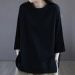 Women T-shirt Spring and Summer New Simplicity Versatile Casual Commuting Fashion 3/4 Sleeve Elegant Solid Color Short Sleeve