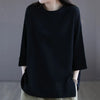 Women T-shirt Spring and Summer New Simplicity Versatile Casual Commuting Fashion 3/4 Sleeve Elegant Solid Color Short Sleeve