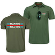 Men's Polo Shirts Martini Racing Shirts T-Shirt Men POLO Sportwear Military Tacitcal Short Sleeve Breathable Lapel Tops Tee POLO