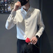 Men's Shirt for Office Formal Black Male Shirts Dress Plain Regular Fashion Man 2024 Cheap Brand Original with Sleeves Button Up