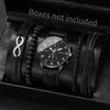 4/5PCS Fashion Men's Watches Man Business Quartz Wristwatch Vintage Leather Bracelets Set Reloj Hombre（Without Box）