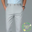 Casual Pants Men's Spring Summer Bamboo Fiber Solid Color Business Casual Fashion Straight Formal Suit Long Trousers Male